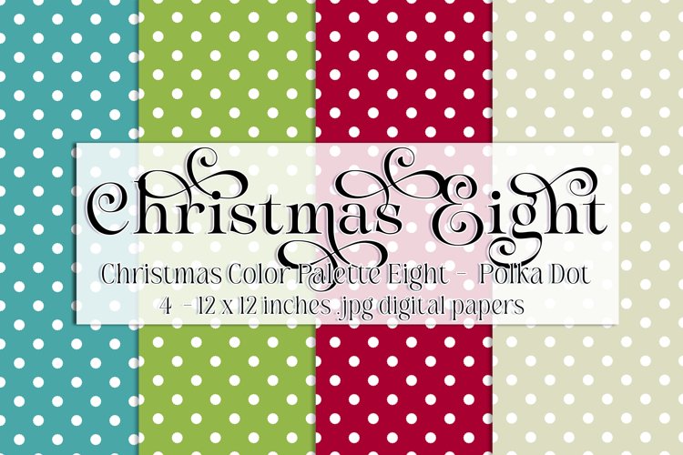Christmas Background, Christmas Eight Color Palette, Dots