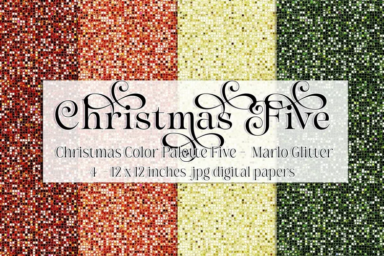 Christmas Background, Christmas Five Palette, Marlo Glitter