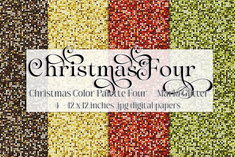 Christmas Background, Christmas Four Palette, Marlo Glitter example image 1