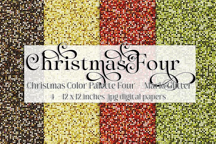 Christmas Background, Christmas Four Palette, Marlo Glitter