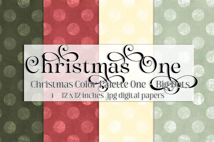 Christmas Background, Christmas One Color Palette, Big Dots