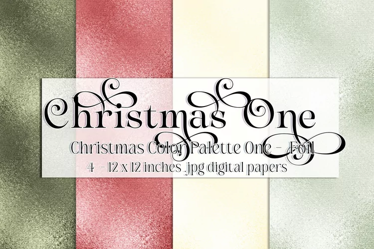Christmas Background, Christmas One Color Palette, Foil