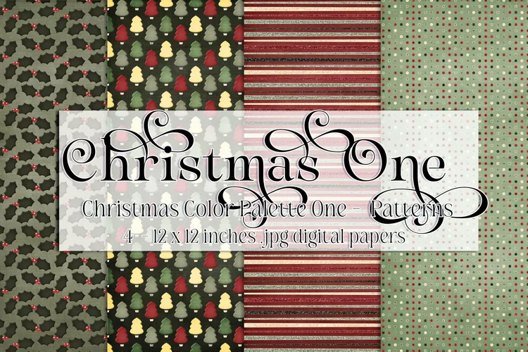 Christmas Background, Christmas One Color Palette, Patterns