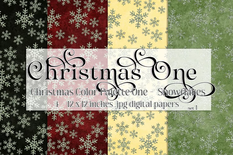 Christmas Background, Christmas One Color Palette, Snowflake