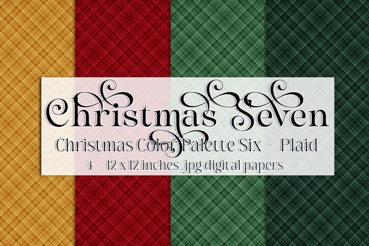 Christmas Background, Christmas Seven Color Palette, Plaid 1