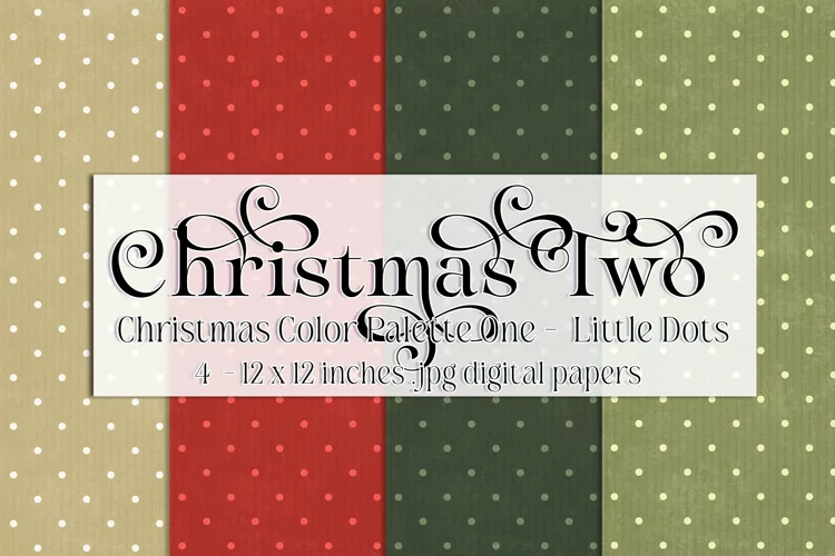 Christmas Background, Christmas Two Color Palette, Small Dot