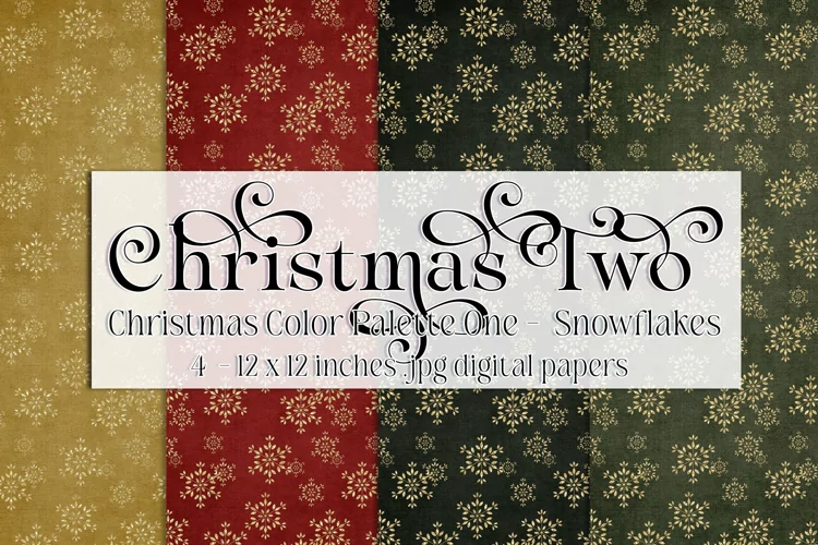 Christmas Background, Christmas Two Color Palette, Snowflake