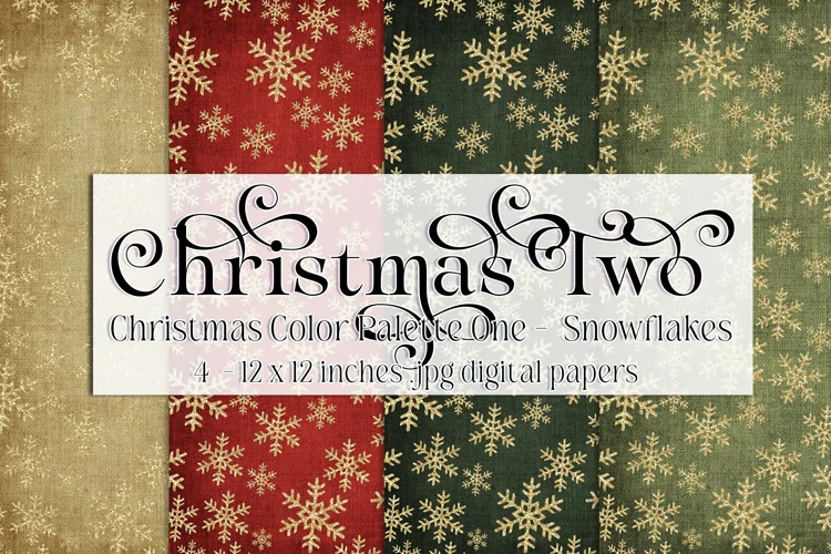 Christmas Background, Christmas Two Color Palette, Snowflake