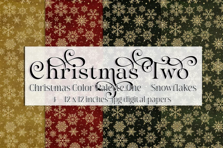 Christmas Background, Christmas Two Color Palette, Snowflake