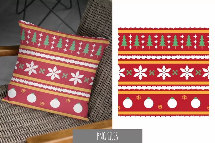 Christmas Ornament with Color Seamless Sublimation