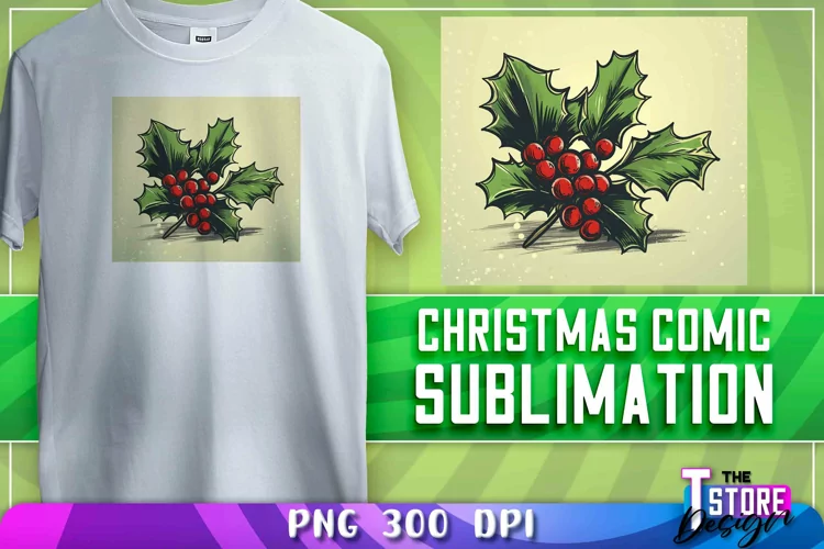 Christmas Comic Sublimation | T-Shirt Design | PNG File