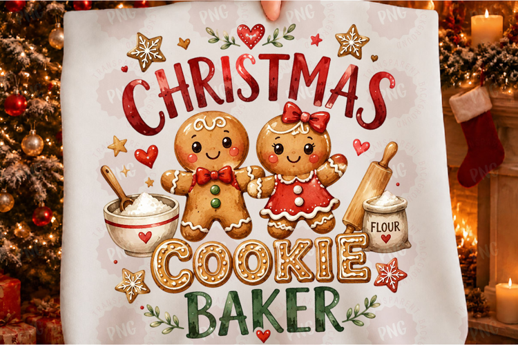 Christmas Cookie Baker PNG, Christmas