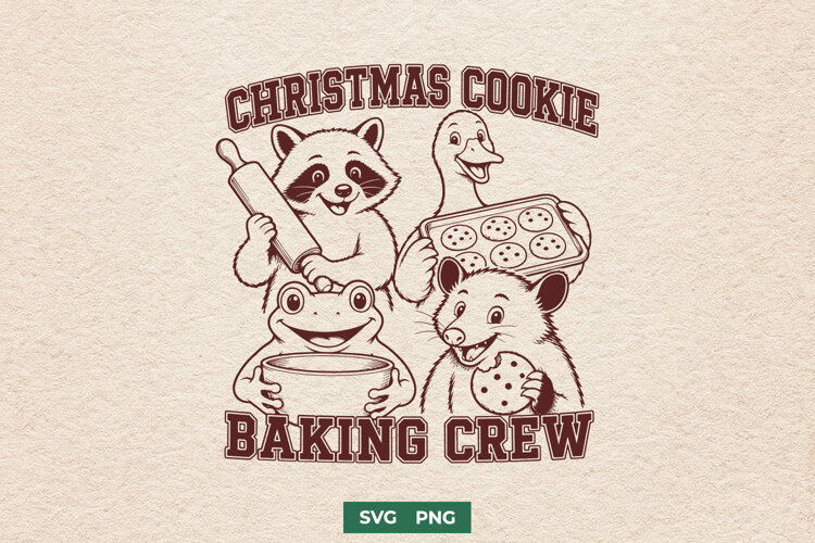 Christmas Cookie Baking Crew SVG, Baking Team Funny PNG example image 1