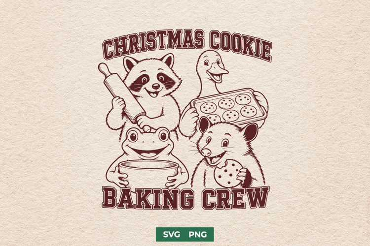 Christmas Cookie Baking Crew SVG, Baking Team Funny PNG