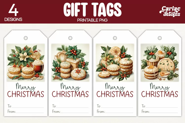 Christmas Gift Tags, Merry Christmas Printable Tags