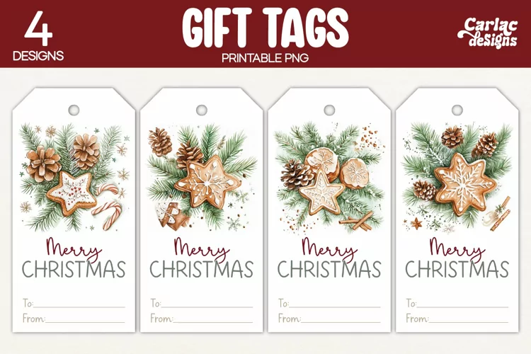Christmas Gift Tags, Merry Christmas Printable Tags