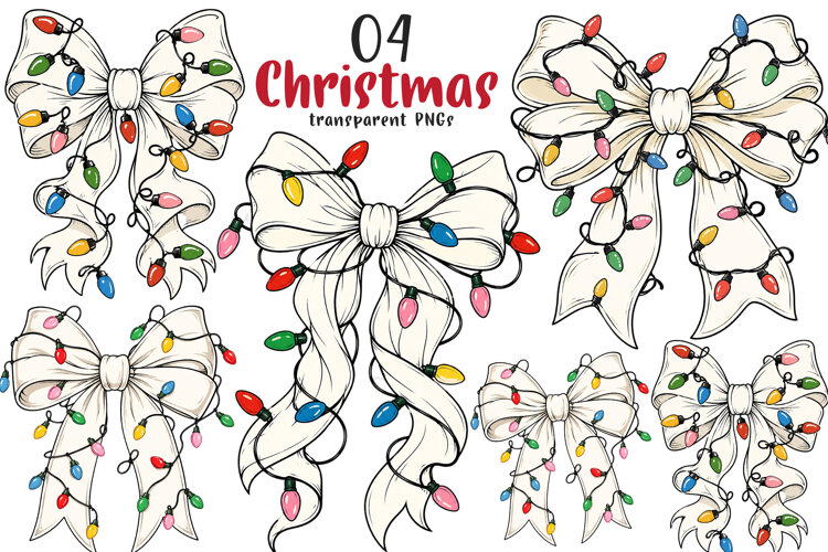 Christmas Coquette Bow PNG example image 1