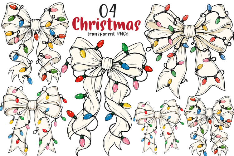 Christmas Coquette Bow PNG