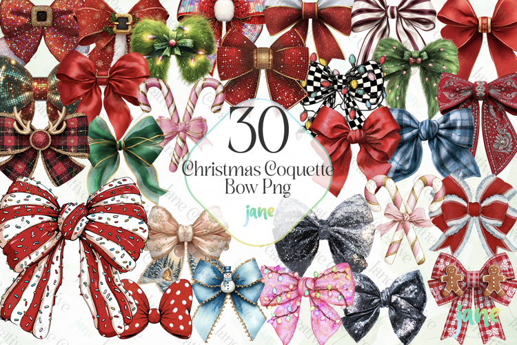 Christmas Coquette Bow Png Sublimation