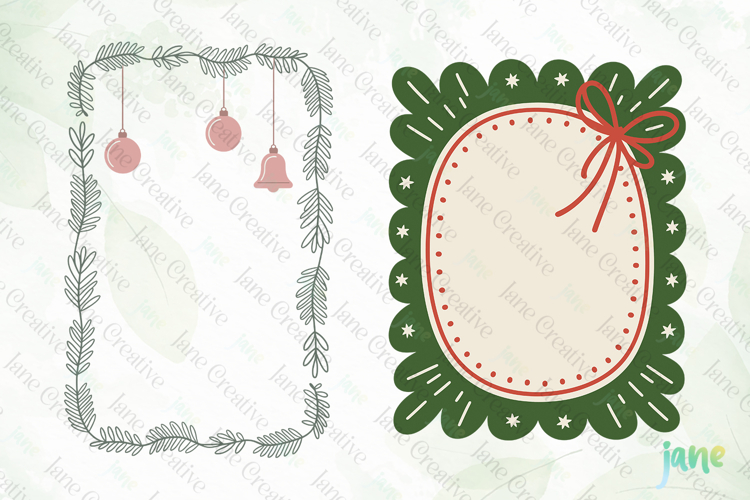 Christmas Coquette Frame SVG PNG