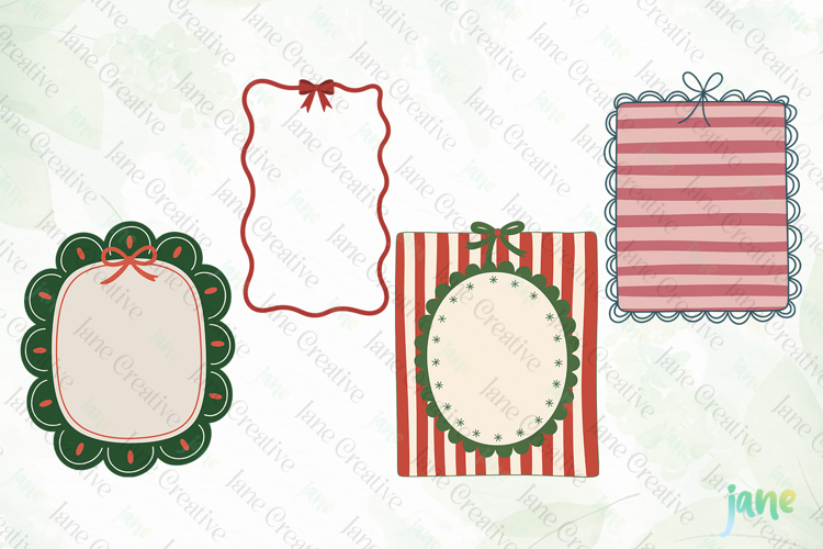 Christmas Coquette Frame SVG PNG