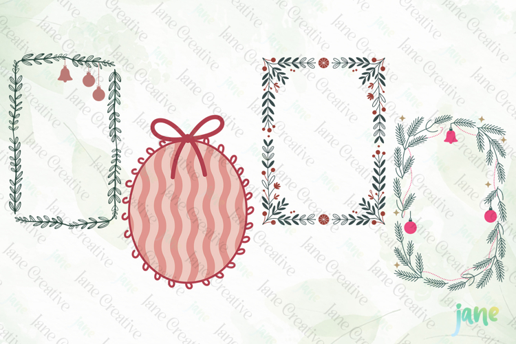 Christmas Coquette Frame SVG PNG