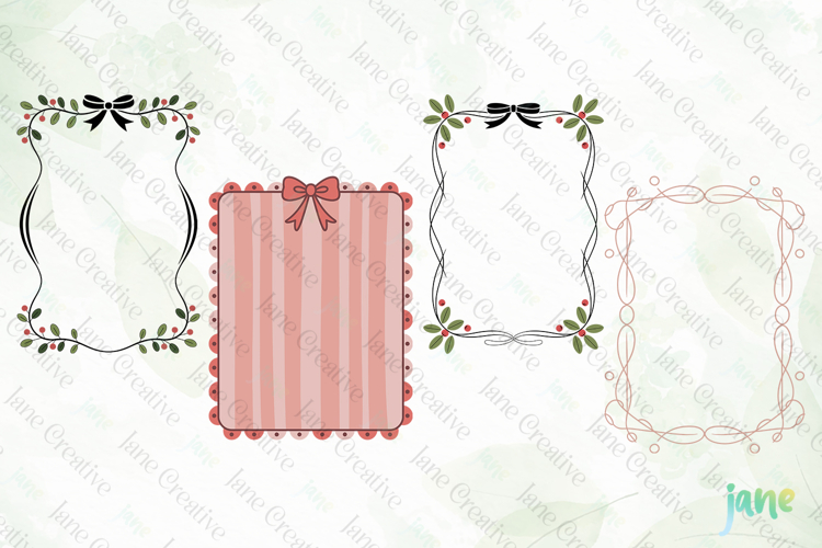 Christmas Coquette Frame SVG PNG