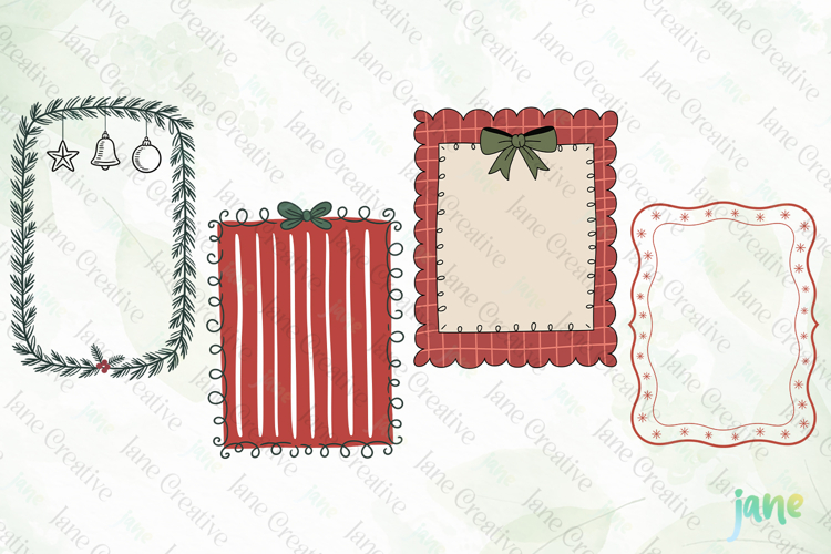 Christmas Coquette Frame SVG PNG