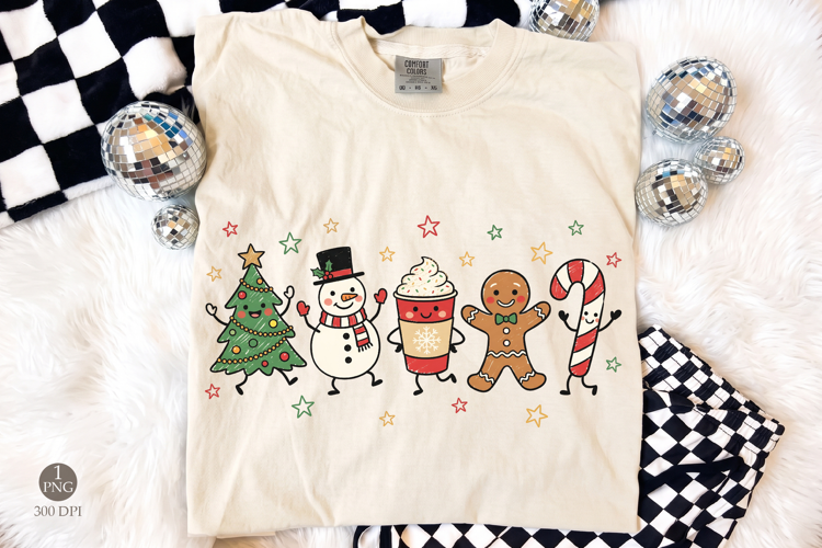 Christmas Crew PNG, Holiday Characters Sublimation Design