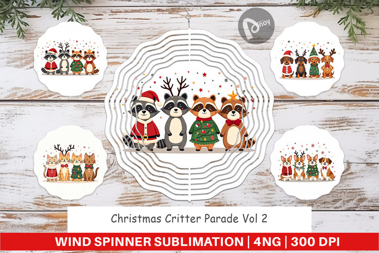 Christmas Critter Parade Wind Spinner example image 1