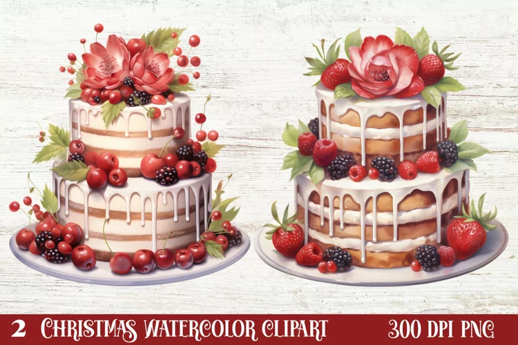 Christmas Cake Clipart, Christmas Cake Clipart
