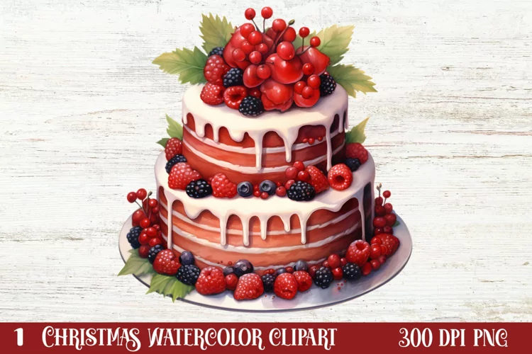 Christmas Cake Clipart, Christmas Cake Clipart