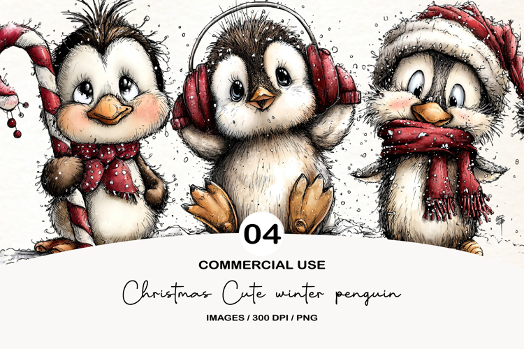 Cute Penguin Clipart Image 15