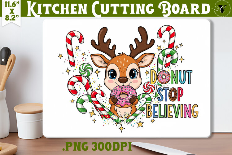 Kitchen Cutting Board | Cute Christmas Cutting Board example image 1