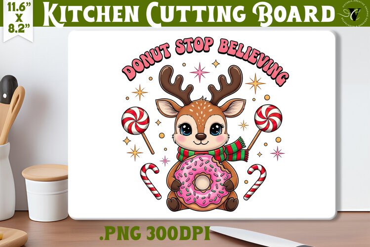 Kitchen Cutting Board | Cute Christmas Cutting Board example image 1