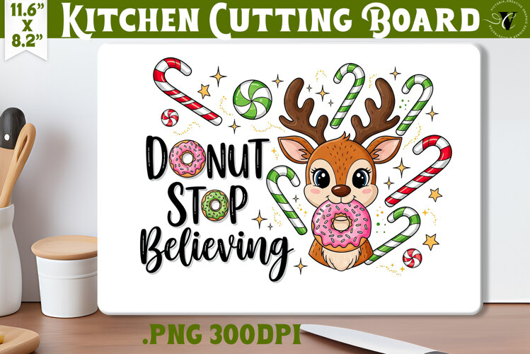 Kitchen Cutting Board | Cute Christmas Cutting Board example image 1