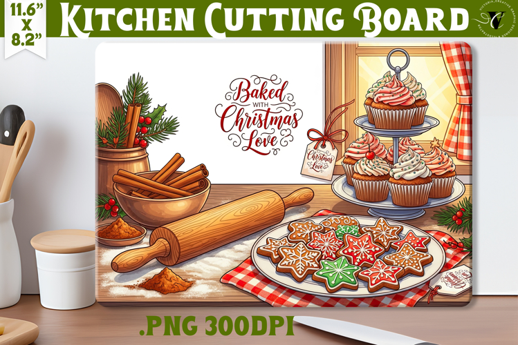 Kitchen Cutting Board | Cute Christmas Cutting Board