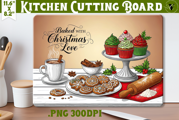 Kitchen Cutting Board | Cute Christmas Cutting Board