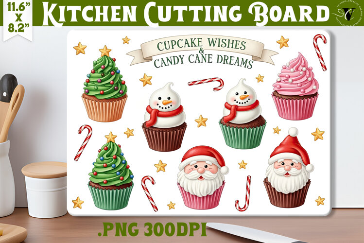 Kitchen Cutting Board | Cute Christmas Cutting Board example image 1