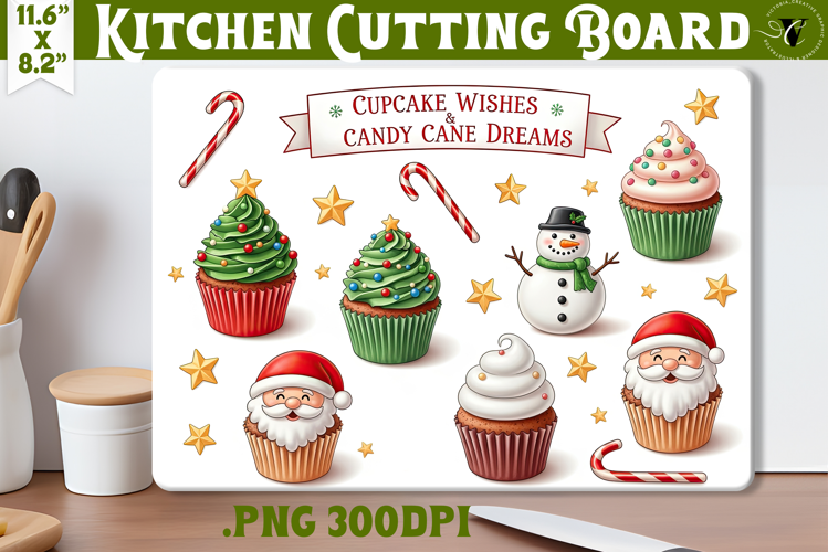 Kitchen Cutting Board | Cute Christmas Cutting Board