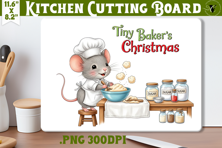 Kitchen Cutting Board | Cute Christmas Cutting Board