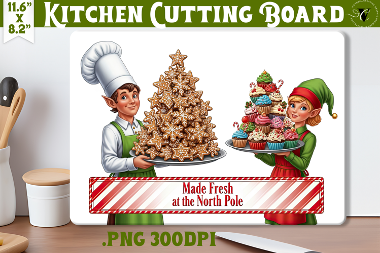 Kitchen Cutting Board | Cute Christmas Cutting Board
