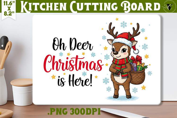 Kitchen Cutting Board | Cute Christmas Cutting Board