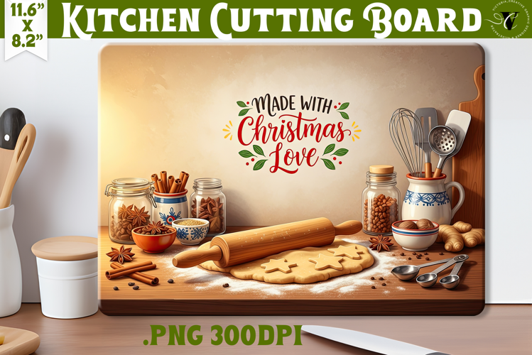 Kitchen Cutting Board | Cute Christmas Cutting Board