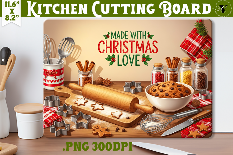 Kitchen Cutting Board | Cute Christmas Cutting Board