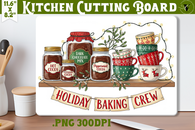 Kitchen Cutting Board | Cute Christmas Cutting Board