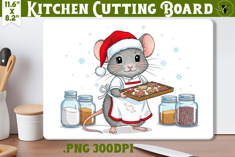 Kitchen Cutting Board | Cute Christmas Cutting Board example image 1