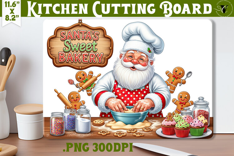 Kitchen Cutting Board | Cute Christmas Cutting Board example image 1