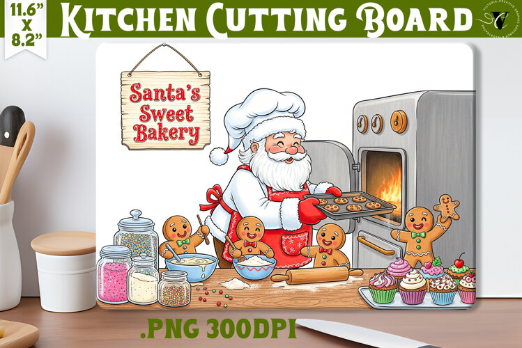Kitchen Cutting Board | Cute Christmas Cutting Board example image 1