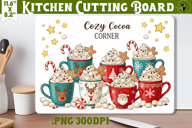 Kitchen Cutting Board | Cute Christmas Cutting Board example image 1